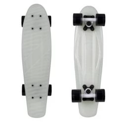 Kryptonics 22.5" Classic Skateboard UV Reactive - White