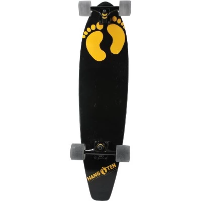 Hang Ten 36" Cruiser Skateboard- Gold Feet 1 Hang Ten 36" Cruiser Skateboard- Gold Feet