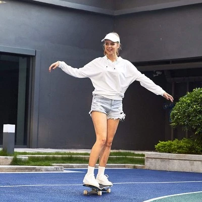 Hikole Complete Pro 7 Layer Canadian Maple Wood 31 Inch Double Kick Skateboard with 85A PU Wheels, Aluminum Trucks, and ABEC 7 Bearings, Letter 4 Hikole Complete Pro 7 Layer Canadian Maple Wood 31 Inch Double Kick Skateboard with 85A PU Wheels, Aluminum Trucks, and ABEC 7 Bearings, Letter - Image 4