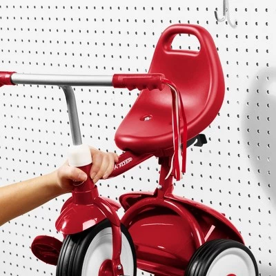 Radio Flyer 415S Kids Readily Assembled Steel Framed Adjustable Beginner Fold 2 Go Trike with Spacious Storage Bin and Handle Streamers, Red 2 Radio Flyer 415S Kids Readily Assembled Steel Framed Adjustable Beginner Fold 2 Go Trike with Spacious Storage Bin and Handle Streamers, Red - Image 2