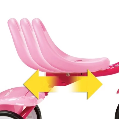 Radio Flyer 415PS Kids Readily Assembled Steel Framed Adjustable Beginner Fold 2 Go Trike with Spacious Storage Bin and Handle Streamers, Pink 1 Radio Flyer 415PS Kids Readily Assembled Steel Framed Adjustable Beginner Fold 2 Go Trike with Spacious Storage Bin and Handle Streamers, Pink