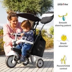smarTrike 6654200 Kids Adjustable 4 in 1 Vanilla Plus Baby and Toddler Tricycle Push Ride On Toy for ages 15 Months to 3 Years, Black -Riding Toys, Scooters & Hoverboards shop unnamed file 6546