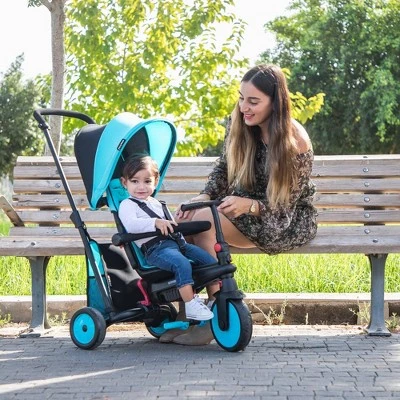 smarTrike STR3 Folding Toddler Tricycle with Stroller Certification 6-in-1 Multi-Stage Trike - 1-3 Years Pink 3 smarTrike STR3 Folding Toddler Tricycle with Stroller Certification 6-in-1 Multi-Stage Trike - 1-3 Years Pink - Image 3