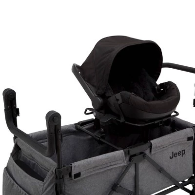 Jeep Wrangler Stroller Wagon with Included Car Seat Adapter by Delta Children - Gray 2 Jeep Wrangler Stroller Wagon with Included Car Seat Adapter by Delta Children - Gray - Image 2