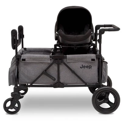 Jeep Wrangler Stroller Wagon with Included Car Seat Adapter by Delta Children - Gray 10 Jeep Wrangler Stroller Wagon with Included Car Seat Adapter by Delta Children - Gray - Image 10