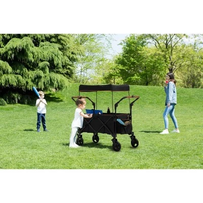 Delta Children Hercules Stroller Wagon - Black 2 Delta Children Hercules Stroller Wagon - Black - Image 2
