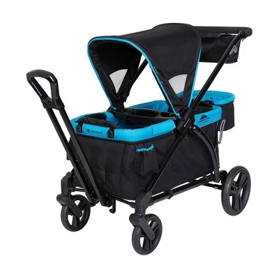 Baby Trend Expedition 2 in 1 Push or Pull Stroller Wagon Plus with Canopy, Choose Between Car Seat Adapter or Built In Seating for 2 Children, Blue 1 Baby Trend Expedition 2 in 1 Push or Pull Stroller Wagon Plus with Canopy, Choose Between Car Seat Adapter or Built In Seating for 2 Children, Blue