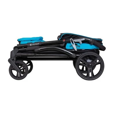 Baby Trend Expedition 2 in 1 Push or Pull Stroller Wagon Plus with Canopy, Choose Between Car Seat Adapter or Built In Seating for 2 Children, Blue 4 Baby Trend Expedition 2 in 1 Push or Pull Stroller Wagon Plus with Canopy, Choose Between Car Seat Adapter or Built In Seating for 2 Children, Blue - Image 4