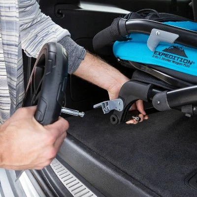 Baby Trend Expedition 2 in 1 Push or Pull Stroller Wagon Plus with Canopy, Choose Between Car Seat Adapter or Built In Seating for 2 Children, Blue 14 Baby Trend Expedition 2 in 1 Push or Pull Stroller Wagon Plus with Canopy, Choose Between Car Seat Adapter or Built In Seating for 2 Children, Blue - Image 14