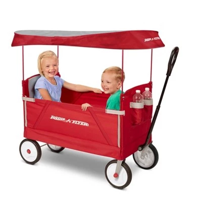 Radio Flyer 3 in 1 EZ Fold Wagon with Canopy - Red 1 Radio Flyer 3 in 1 EZ Fold Wagon with Canopy - Red