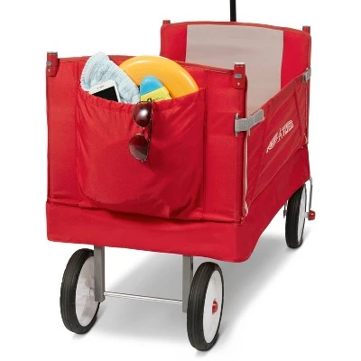 Radio Flyer 3 in 1 EZ Fold Wagon with Canopy - Red 5 Radio Flyer 3 in 1 EZ Fold Wagon with Canopy - Red - Image 5