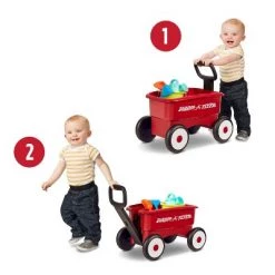 Radio Flyer My 1st 2 in 1 Wagon with Garden Tools – Red