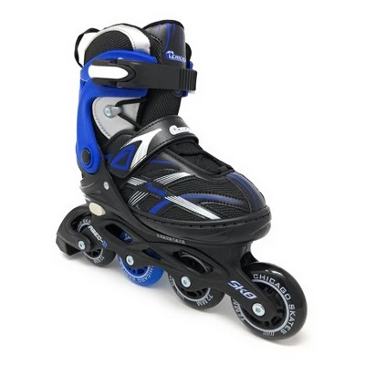 Kids' Chicago Skates Adjustable Inline Skates - Black/Blue 3 Kids' Chicago Skates Adjustable Inline Skates - Black/Blue - Image 3