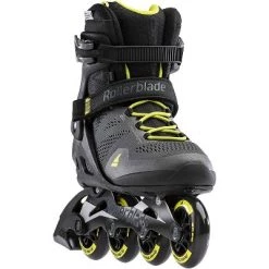 Rollerblade USA 071006001A1-11 Macroblade 80 Men's Adult Fitness Adjustable Outdoor Recreation Inline Skate with Power Strap, Size 11, Lime
