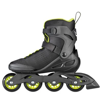 Rollerblade Zetrablade Elite Adult Men's Beginner Intermediate Recreation Fitness Outdoor Rollerblade Inline Skates, Size 8, Black/Lime 4 Rollerblade Zetrablade Elite Adult Men's Beginner Intermediate Recreation Fitness Outdoor Rollerblade Inline Skates, Size 8, Black/Lime - Image 4