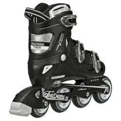 Roller Derby V-Tech 500 Adjustable Kids'" Inline Skates - Black/White (6-9)